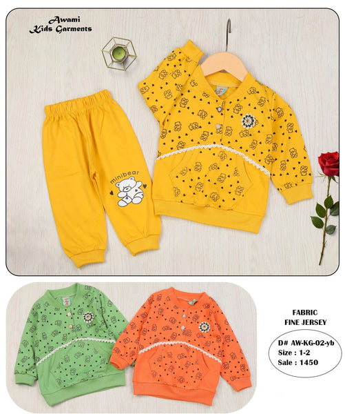 Baby Girl Fine Jersey Outfit Set | Cute Printed Top & Pants (1–8 Months)