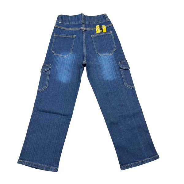 Baggy Jeans – Oversized denim pants with 6 pockets and a yellow drawstring. Relaxed fit for streetwear style. second image