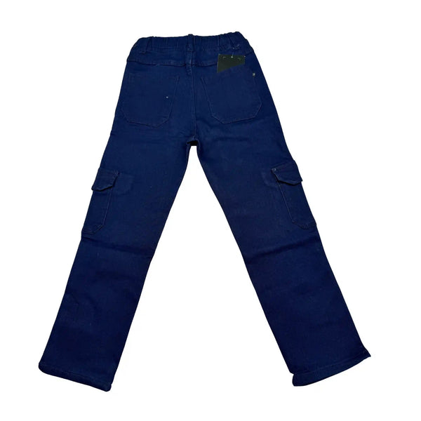 Baggy Trousers – Six-Pocket Denim Pants with Red Drawstring & Yellow Logo | Relaxed Wide-Leg Fit
