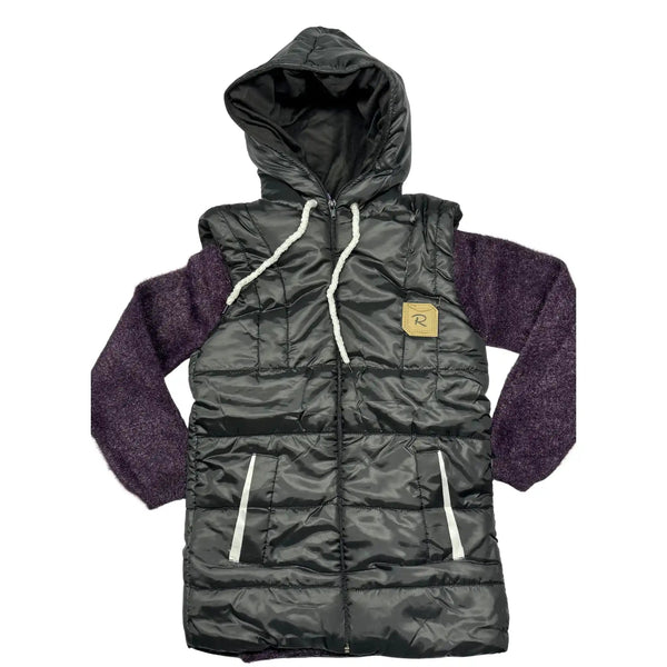 Imported “Diamond Vol” Kids Winter Wear Set (2-Piece Hoodie + Puffer Vest) – Ages 6–12 second image